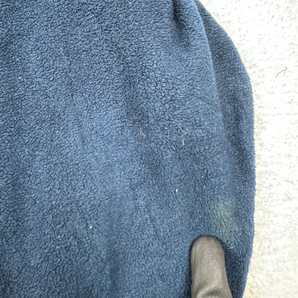 Vtg Gap Fleece Hoodie Mens Large Navy Blue Spellout Logo 1969 Pullover Korea - Picture 6 of 12